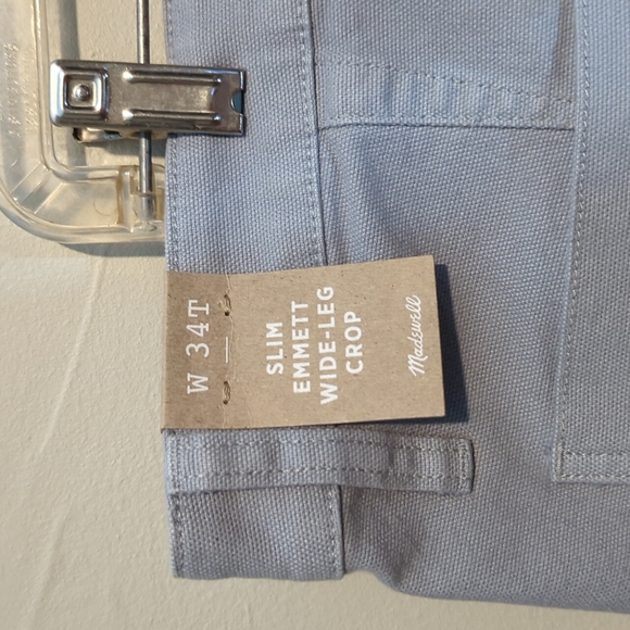 Madewell slim emmett wide leg crop sizeT34W - Picture 12 of 14